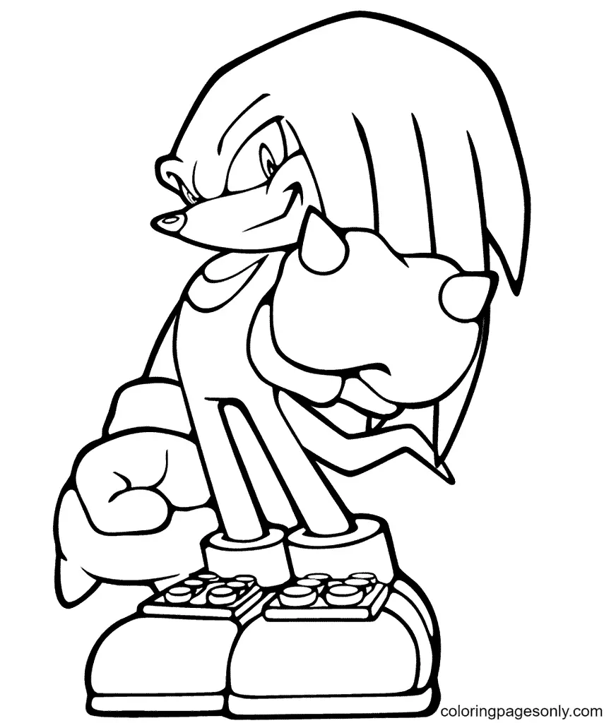 Desenhos de Knuckles Para Colorir 7