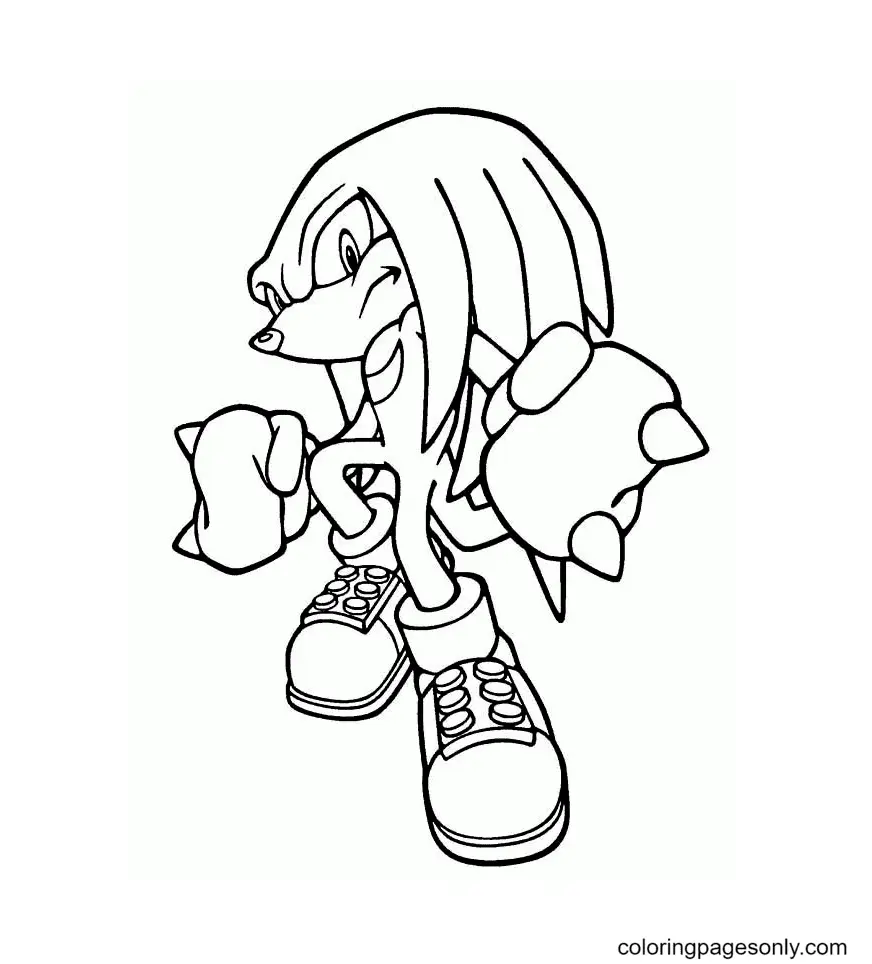 Desenhos de Knuckles Para Colorir 8