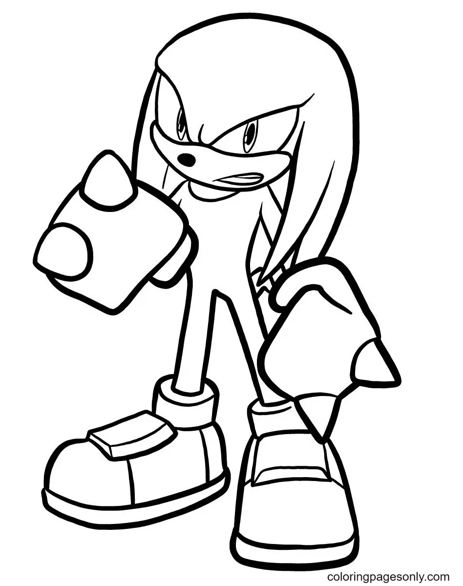 Desenhos de Knuckles Para Colorir 9