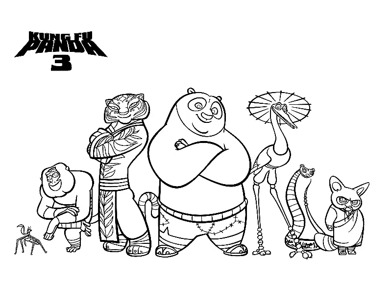 Desenhos de Kung Fu Panda Para Colorir 2