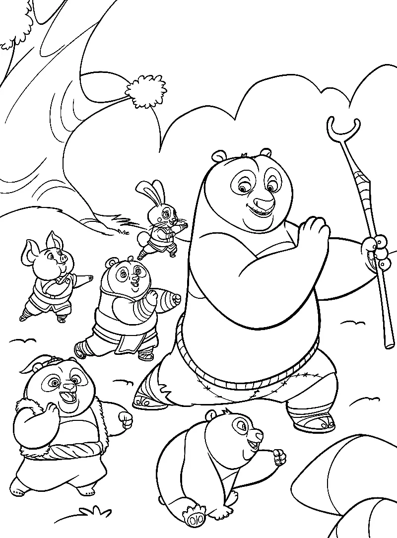 Desenhos de Kung Fu Panda Para Colorir 21