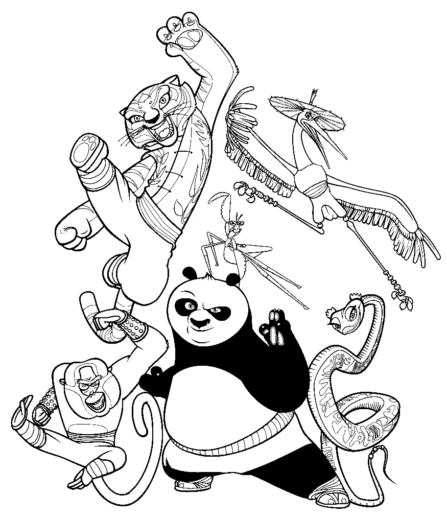 Desenhos de Kung Fu Panda Para Colorir 29