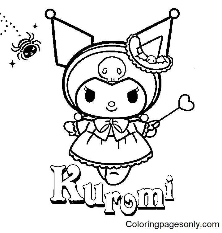 Desenhos de Kuromi Para Colorir 15