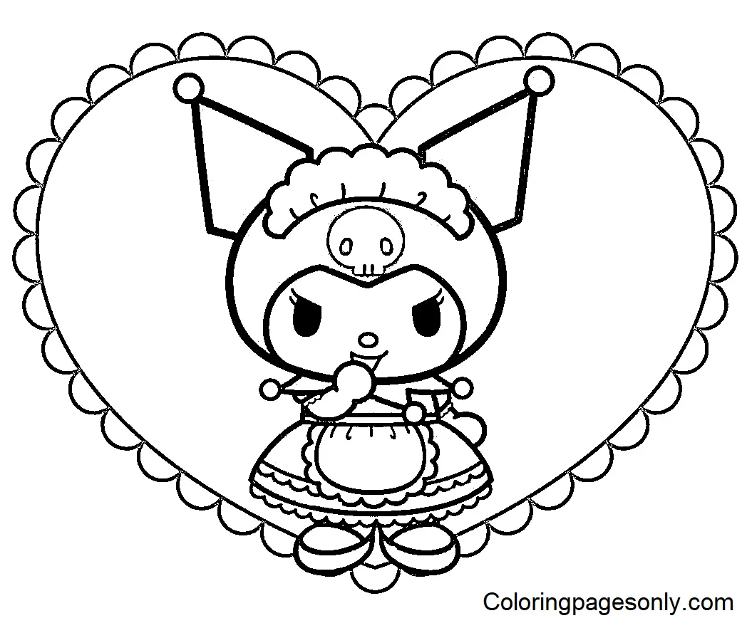 Desenhos de Kuromi Para Colorir 20