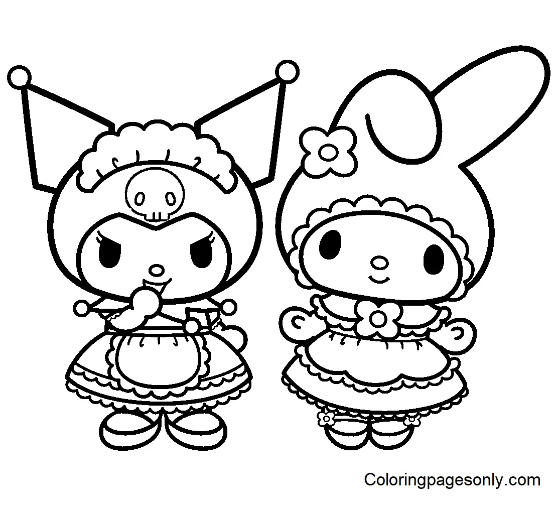 Desenhos de Kuromi Para Colorir 4