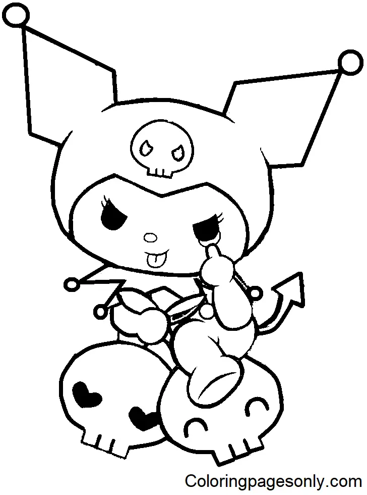 Desenhos de Kuromi Para Colorir 44