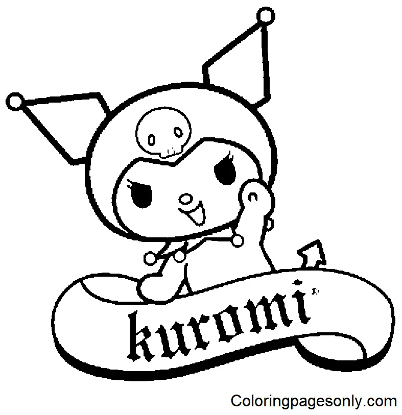 Desenhos de Kuromi Para Colorir 9