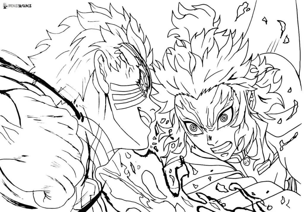 Desenhos de Kyojuro Rengoku Para Colorir 5