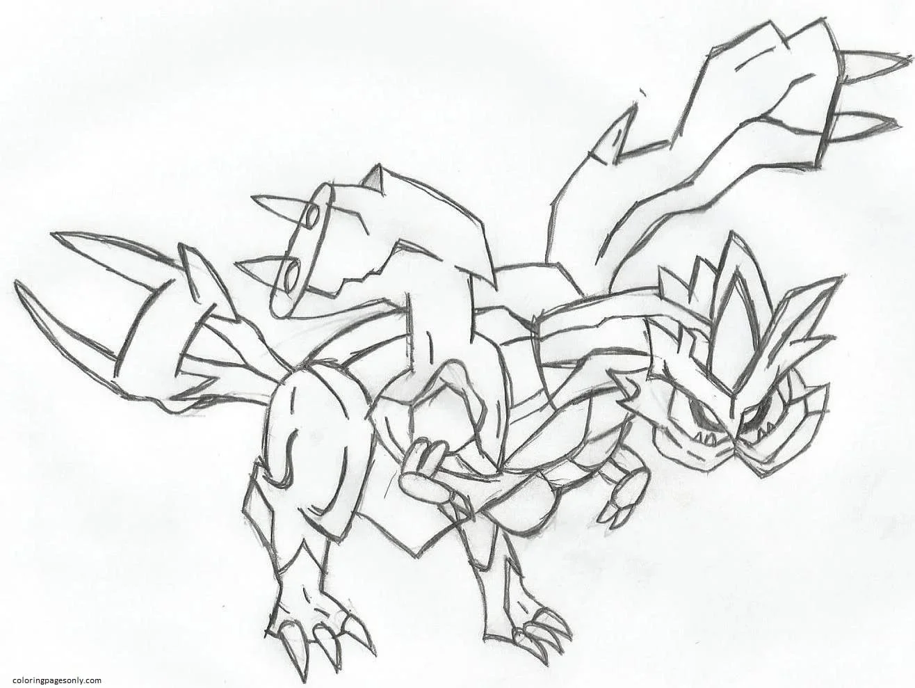 Desenhos de Kyurem Para Colorir 1