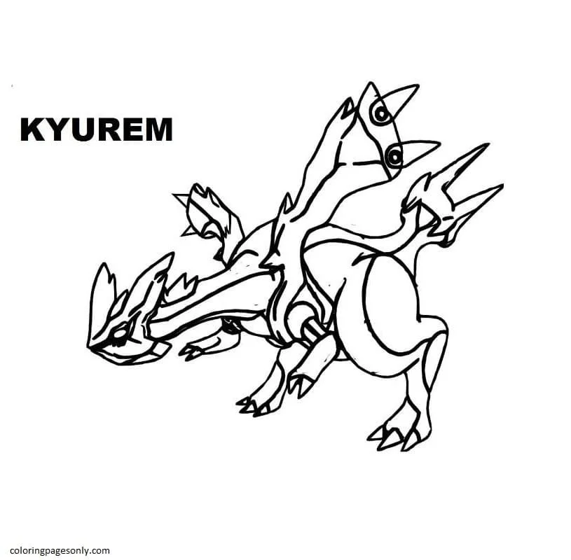 Desenhos de Kyurem Para Colorir 15