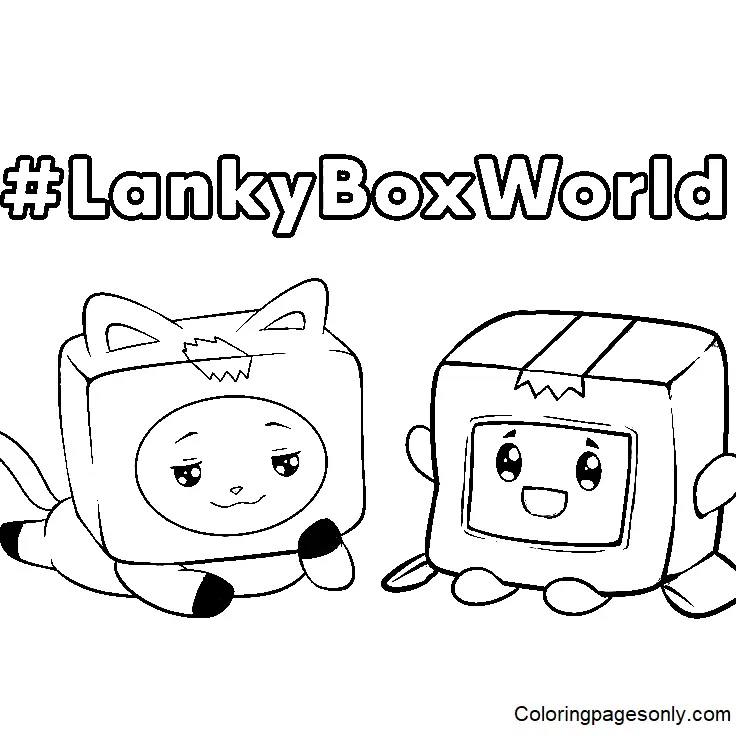 Desenhos de LankyBox Para Colorir 16