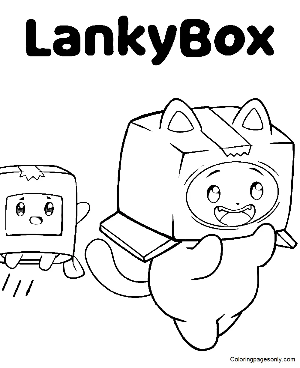 Desenhos de LankyBox Para Colorir 18