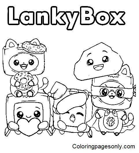 Desenhos de LankyBox Para Colorir 2