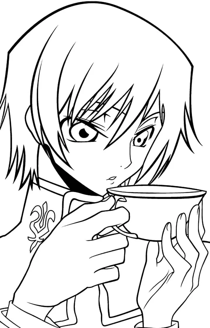 Desenhos de Lelouch Lamperouge Para Colorir 13