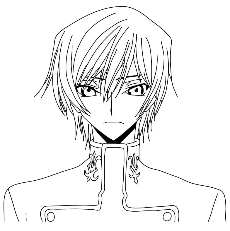 Desenhos de Lelouch Lamperouge Para Colorir 17