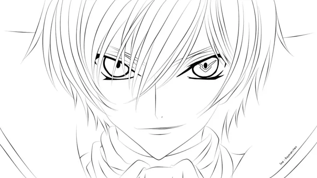 Desenhos de Lelouch Lamperouge Para Colorir 19