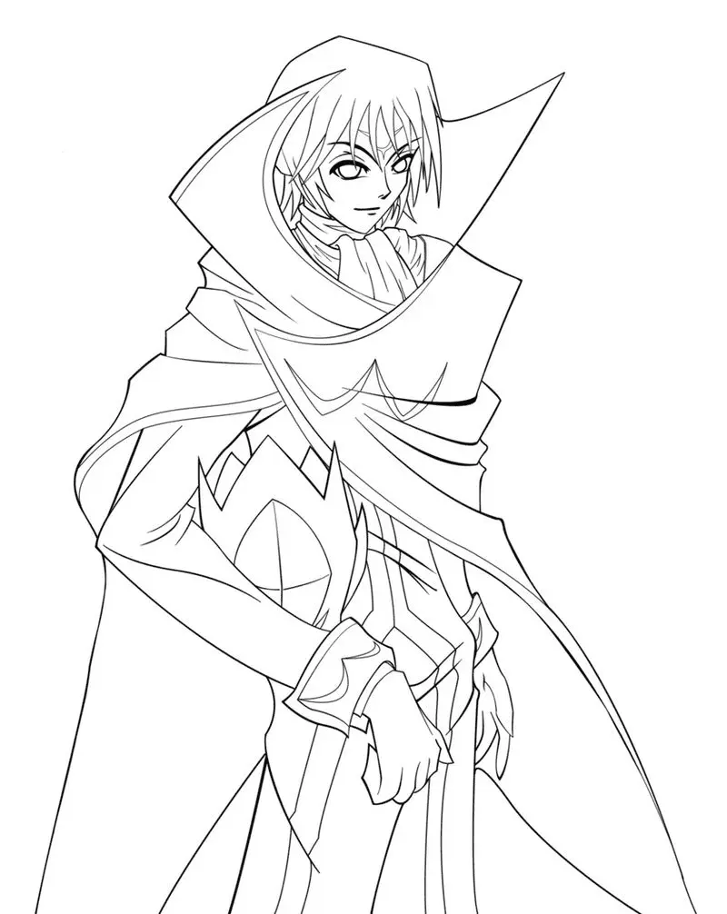 Desenhos de Lelouch Lamperouge Para Colorir 21