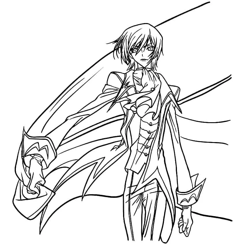 Desenhos de Lelouch Lamperouge Para Colorir 6