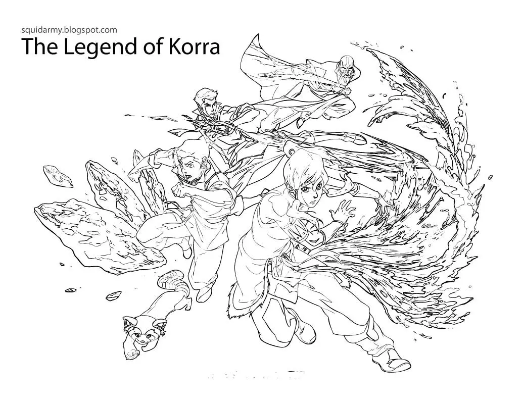 Desenhos de Lenda de Korra Para Colorir 3