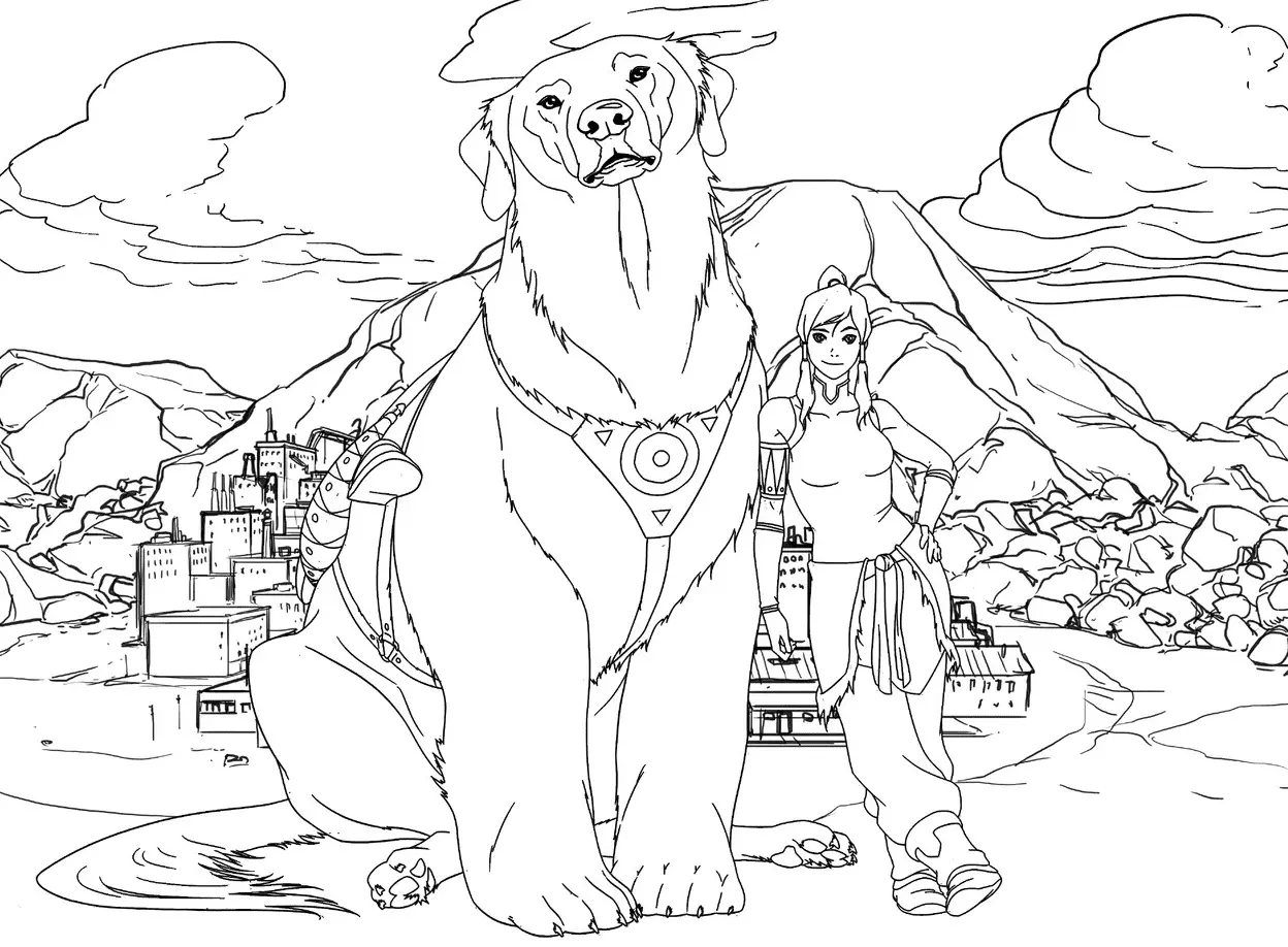 Desenhos de Lenda de Korra Para Colorir 4