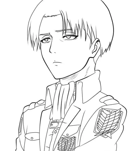 Desenhos de Levi Ackerman Para Colorir 13