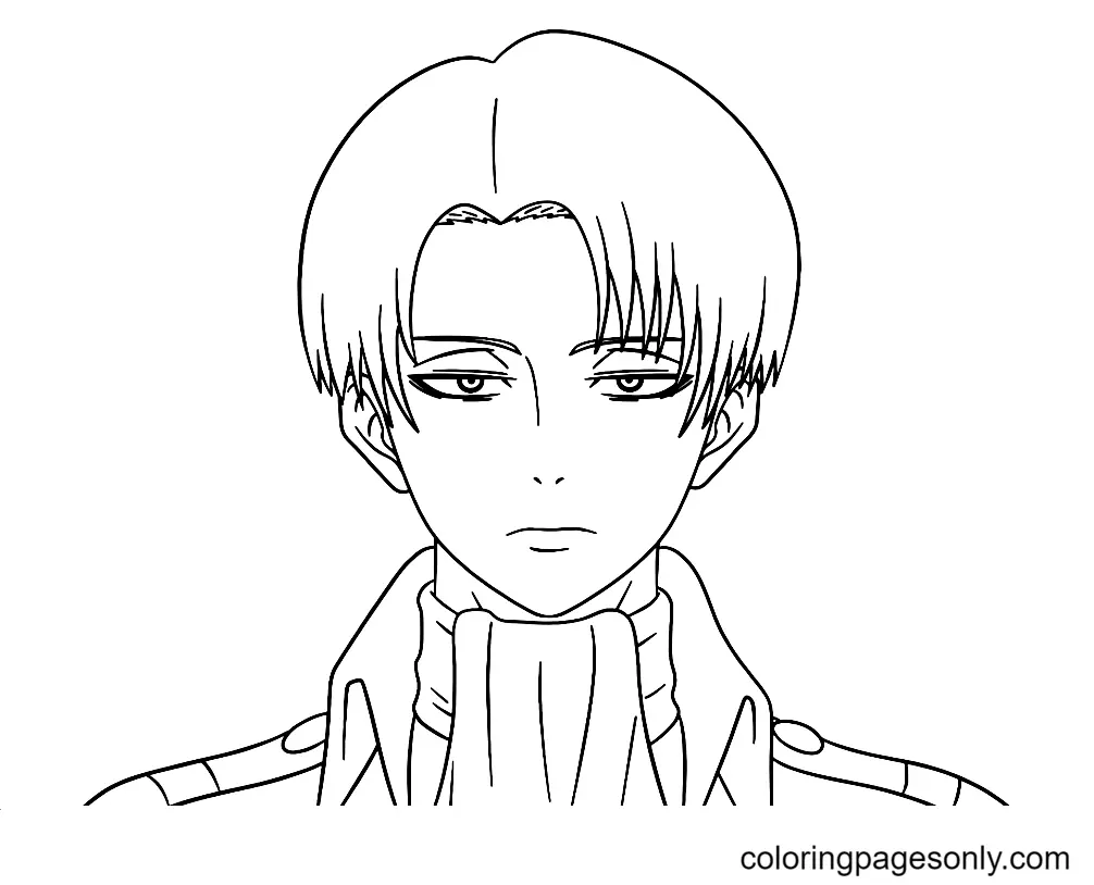 Desenhos de Levi Ackerman Para Colorir 14