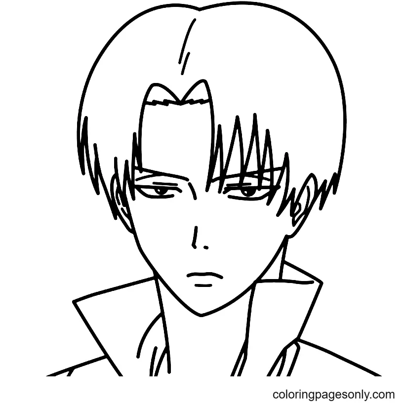 Desenhos de Levi Ackerman Para Colorir 21