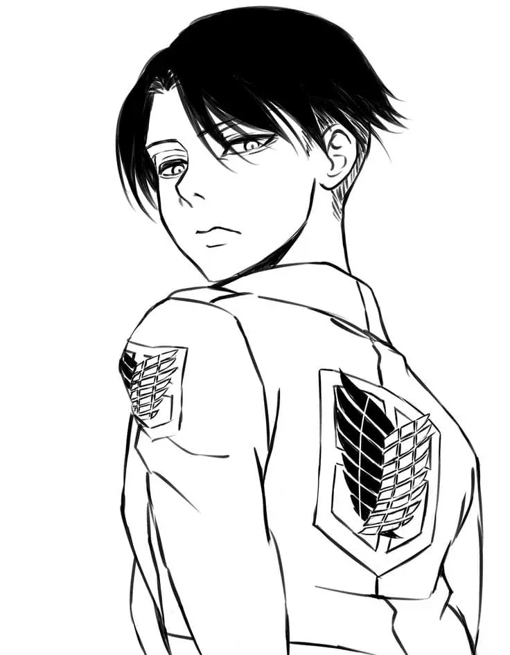 Desenhos de Levi Ackerman Para Colorir 23