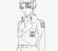 Desenhos de Levi Ackerman Para Colorir 8