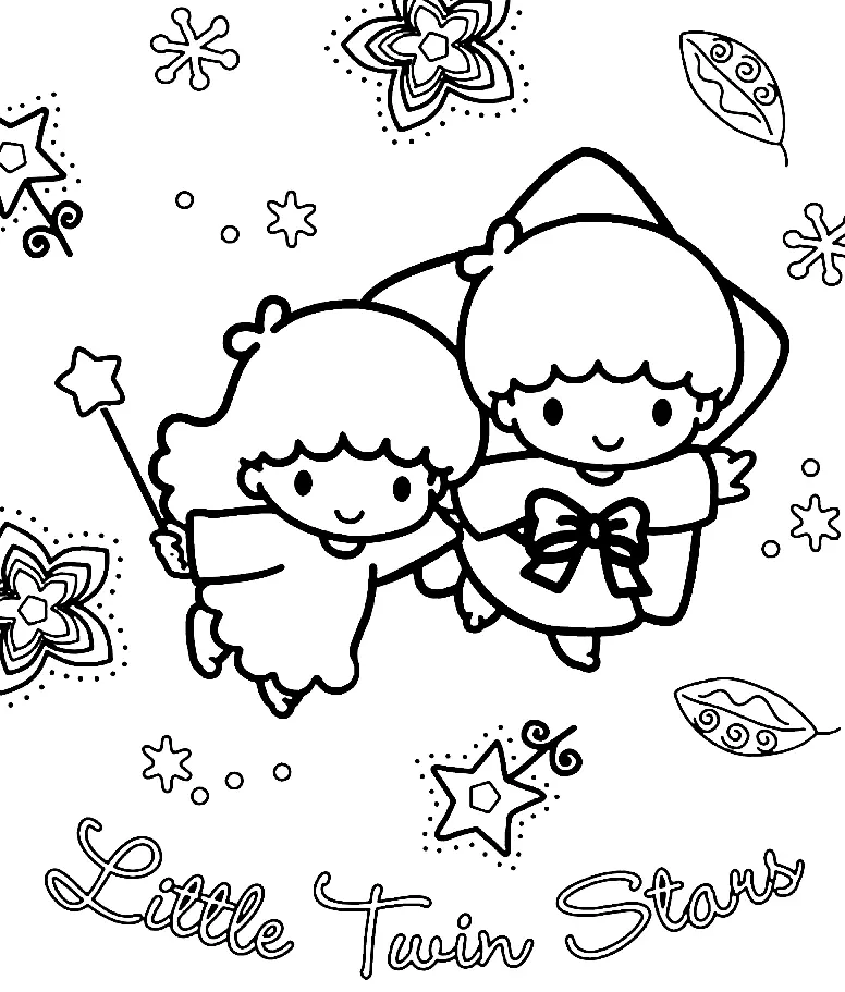 Desenhos de Little Twin Stars Para Colorir