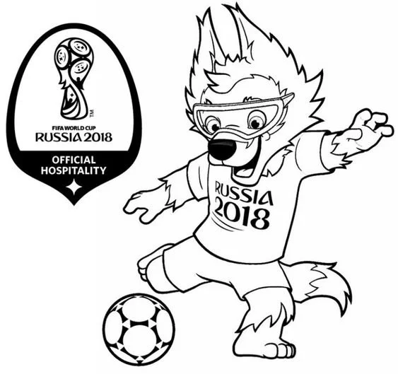 Desenhos de Logotipo Da Copa Do Mundo Para Colorir