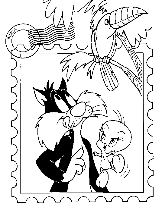 Desenhos de Looney Tunes Personagens Para Colorir 47