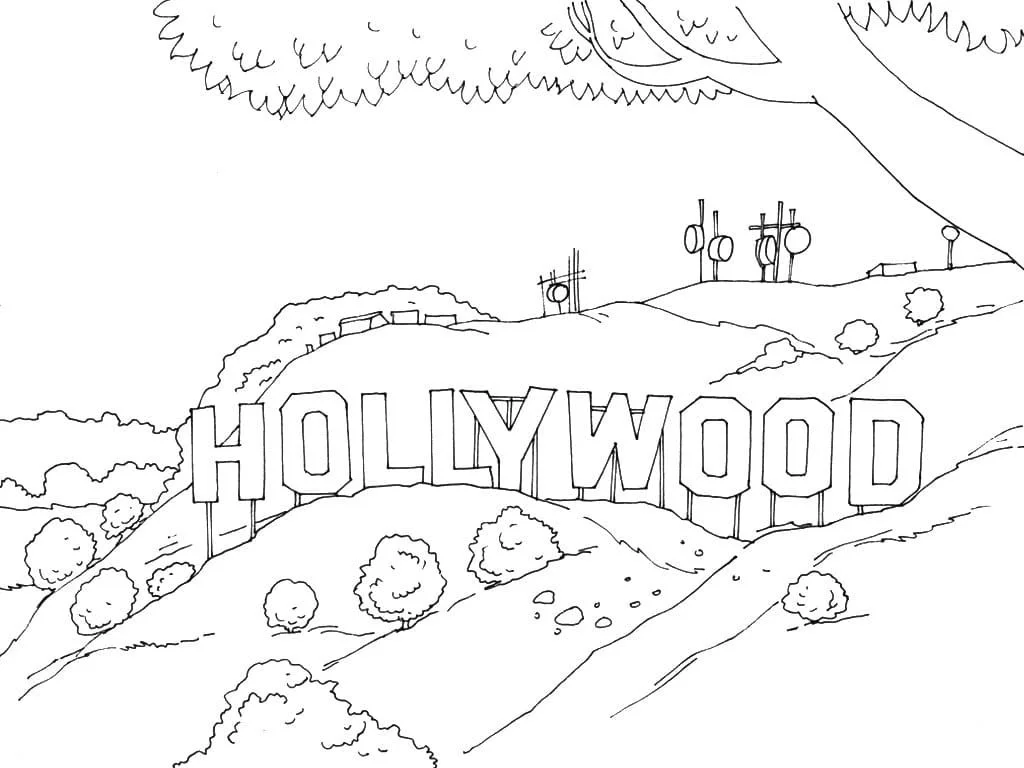 Desenhos de Los Angeles Para Colorir