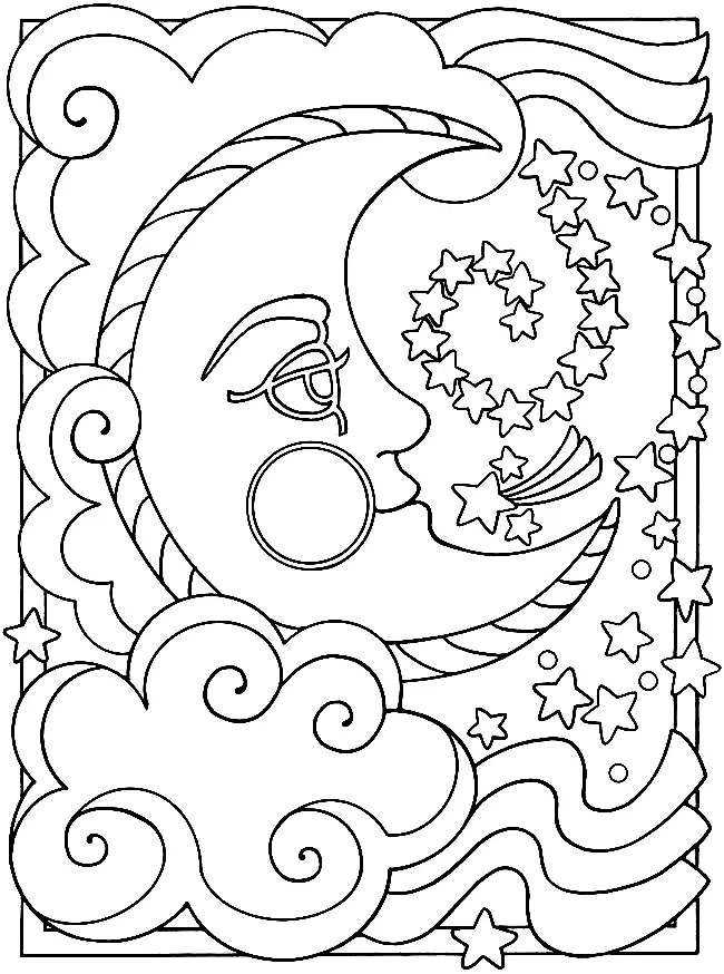 Desenhos de Lua Para Colorir