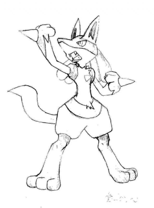 Desenhos de Lucario Para Colorir 11