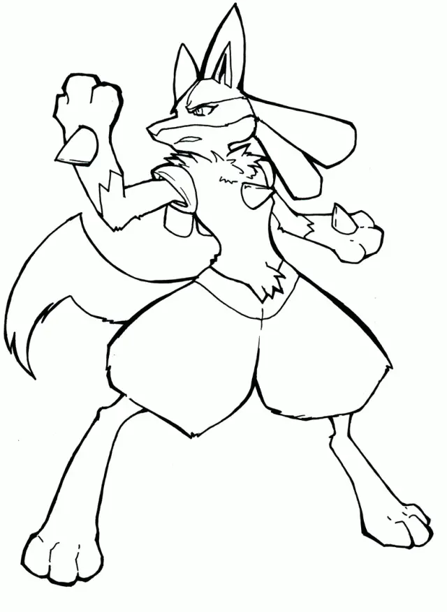 Desenhos de Lucario Para Colorir 12