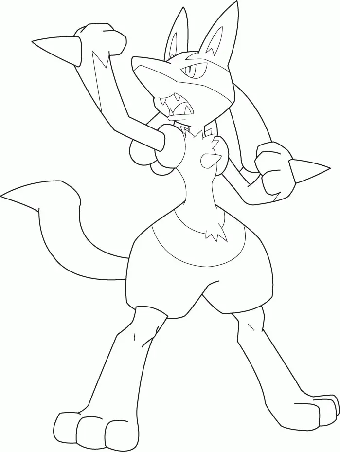 Desenhos de Lucario Para Colorir 2