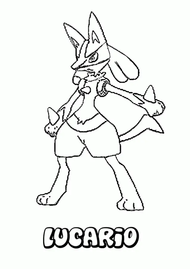 Desenhos de Lucario Para Colorir 4