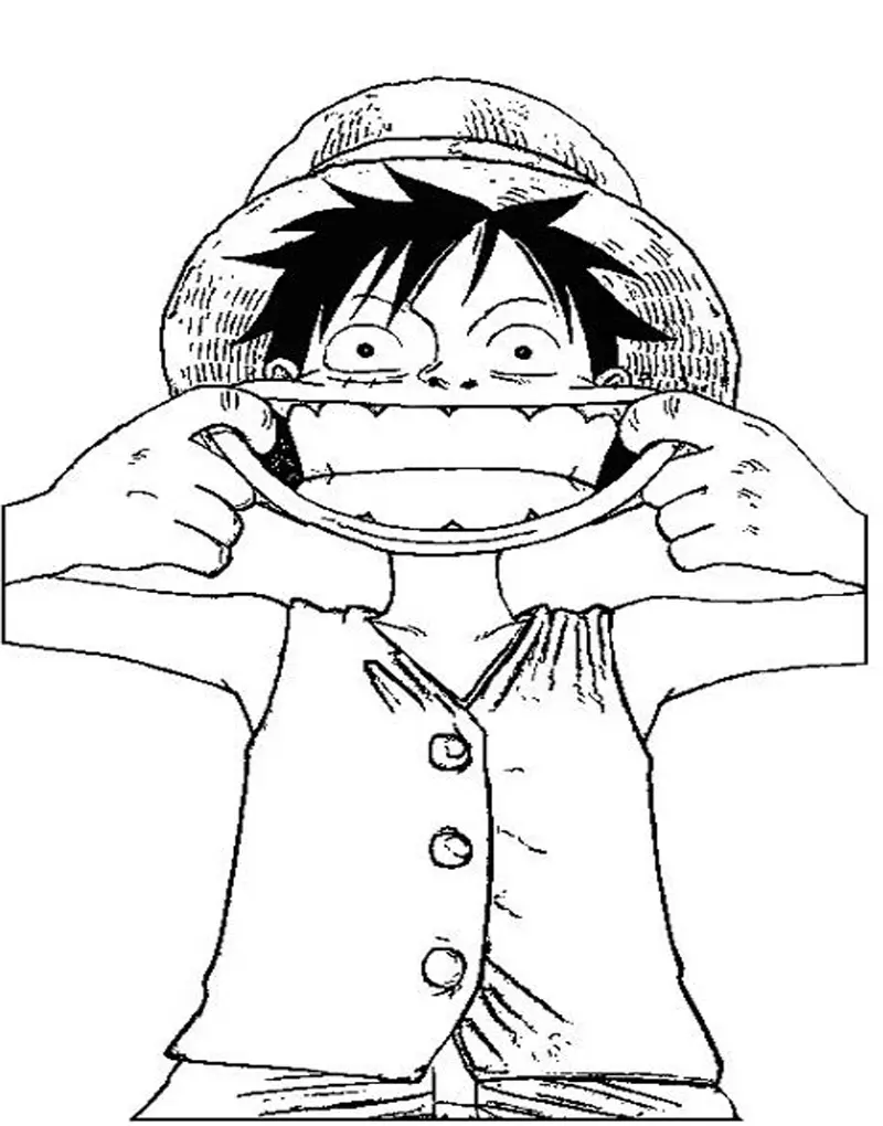 Desenhos de luffy one piece Para Colorir 15