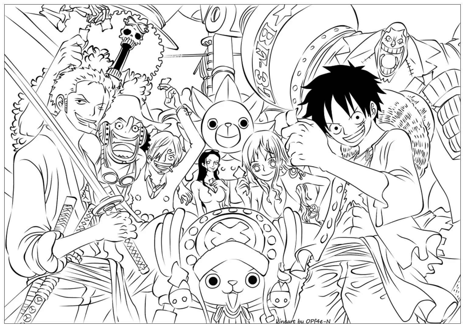 Desenhos de luffy one piece Para Colorir 26