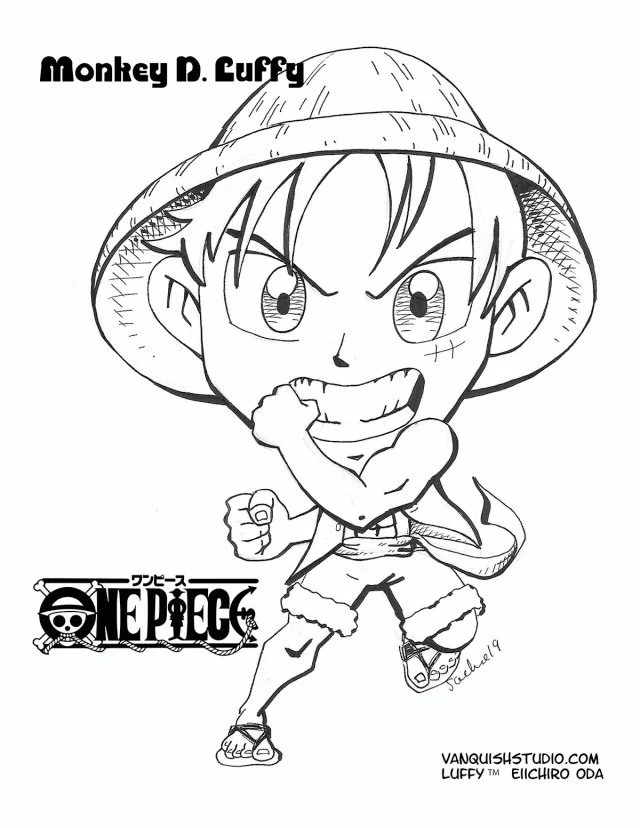 Desenhos de luffy one piece Para Colorir 30