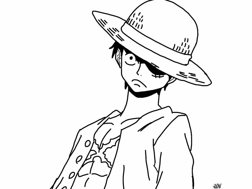 Desenhos de luffy one piece Para Colorir 5