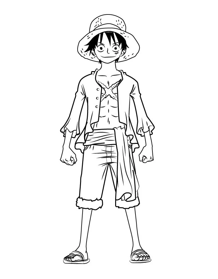 Desenhos de luffy one piece Para Colorir 6