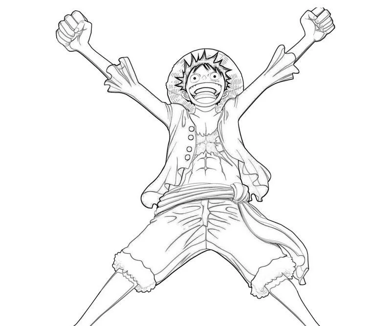 Desenhos de luffy one piece Para Colorir 9