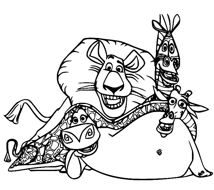 Desenhos de Madagascar Para Colorir 1