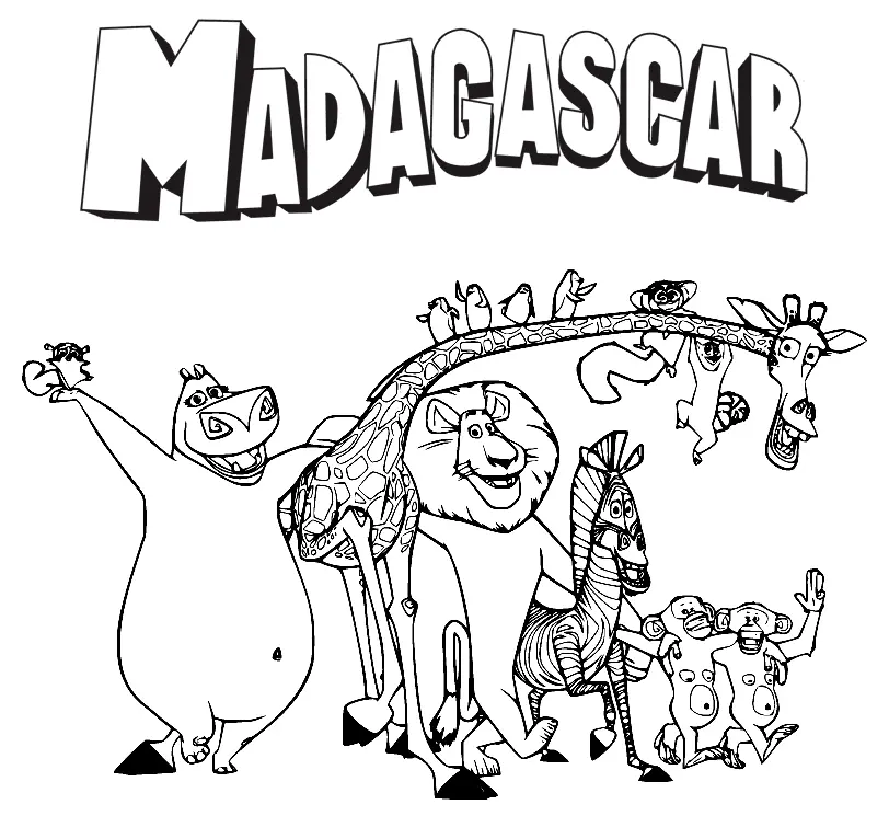 Desenhos de Madagascar Para Colorir 4