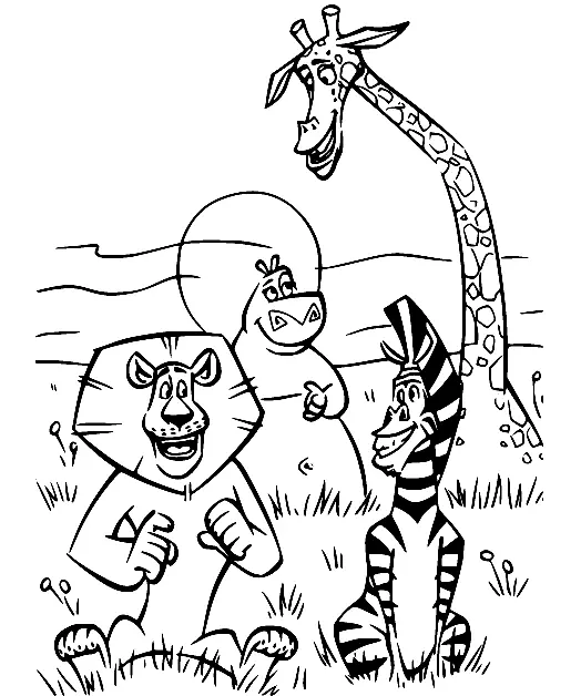 Desenhos de Madagascar Para Colorir 45