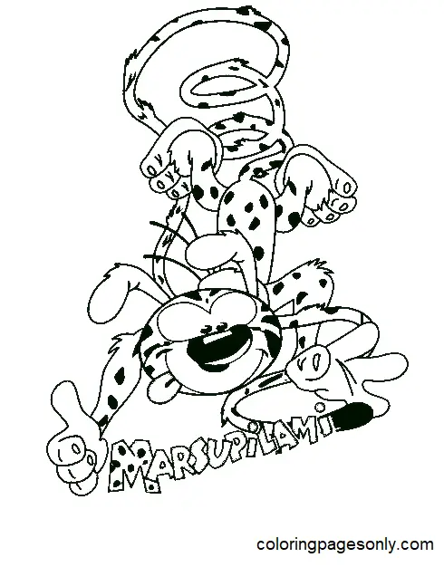 Desenhos de Marsupilami Para Colorir 11