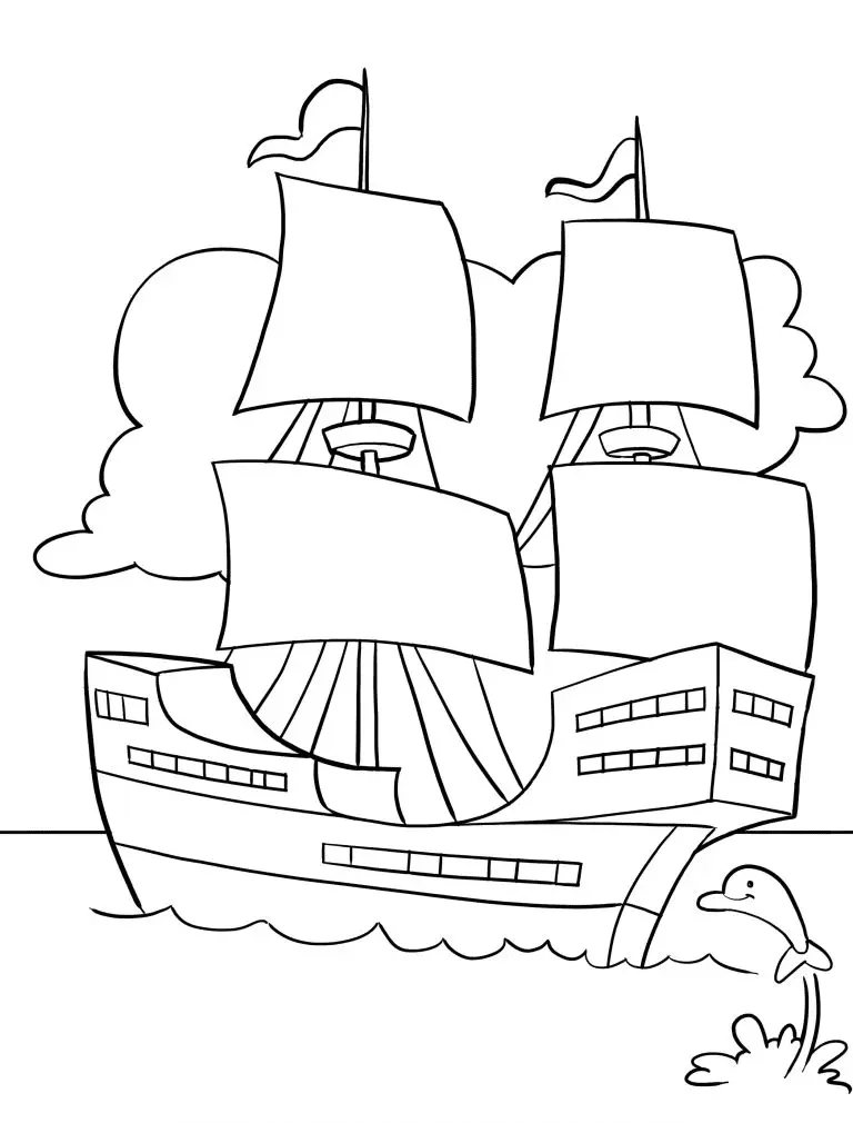 Desenhos de Mayflower Para Colorir