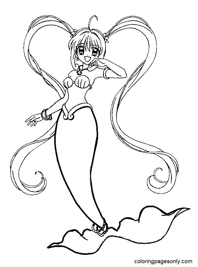 Desenhos de Mermaid melody Para Colorir 1